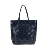 TOSCA BLUE WOVEN TOTE HANDBAG - READY TO SHIP